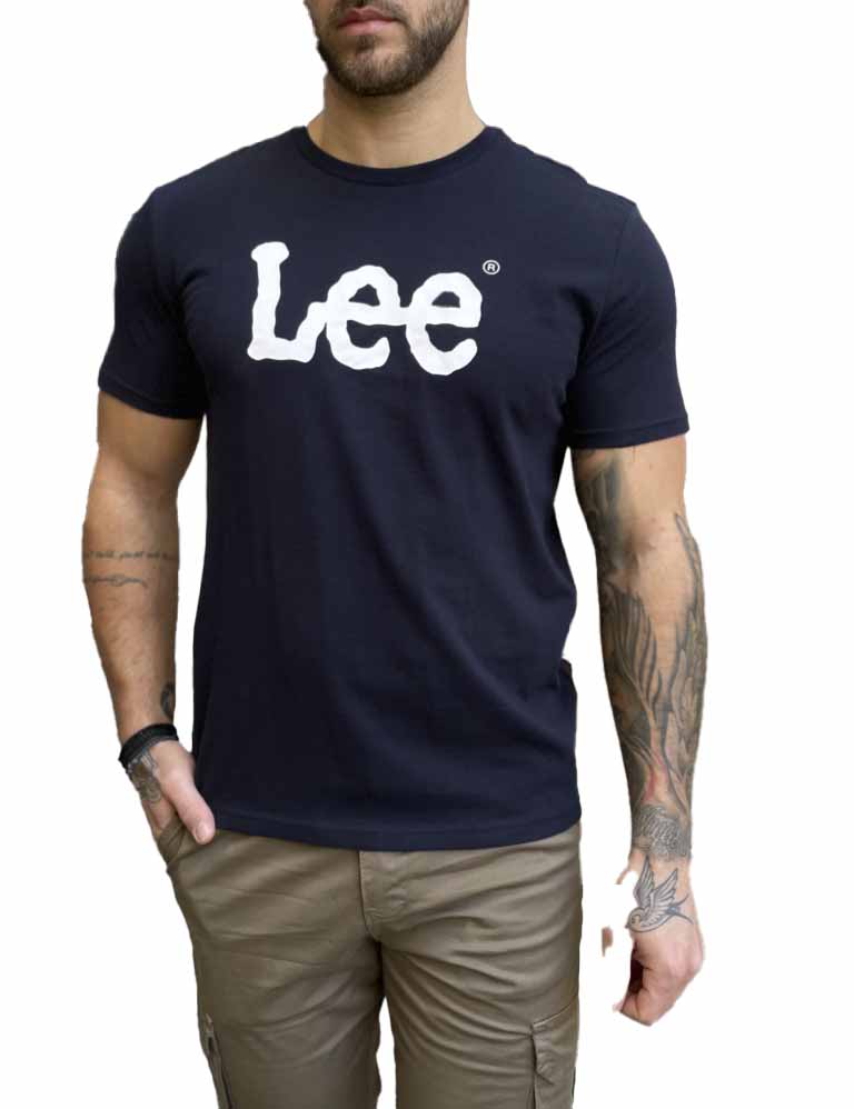 Lee Wobbly Logo Tee ανδρικό μπλουζάκι μπλε σκούρο L65QAIEE φωτογραφία